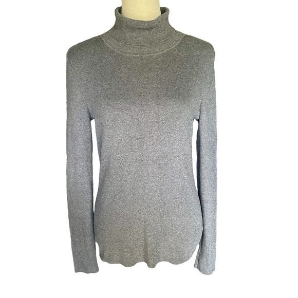 White House Black Market Sweaters - White House Black Market Ribbed Cashmere Wool Silk Blend Turtleneck Women Size M